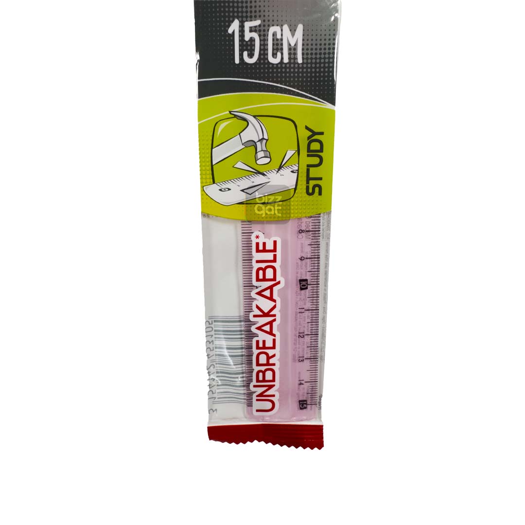 Maped Ruler Study Unbreakable 15cm BX 25pcs are as follows: Length: 15cm (6 inches) Quantity: 25 rulers per box Material: Unbreakable plastic Color: Clear with black markings Accuracy: Graduated in millimeters and centimeters Features: Shatterproof and flexible for safe and durable use Brand: Maped