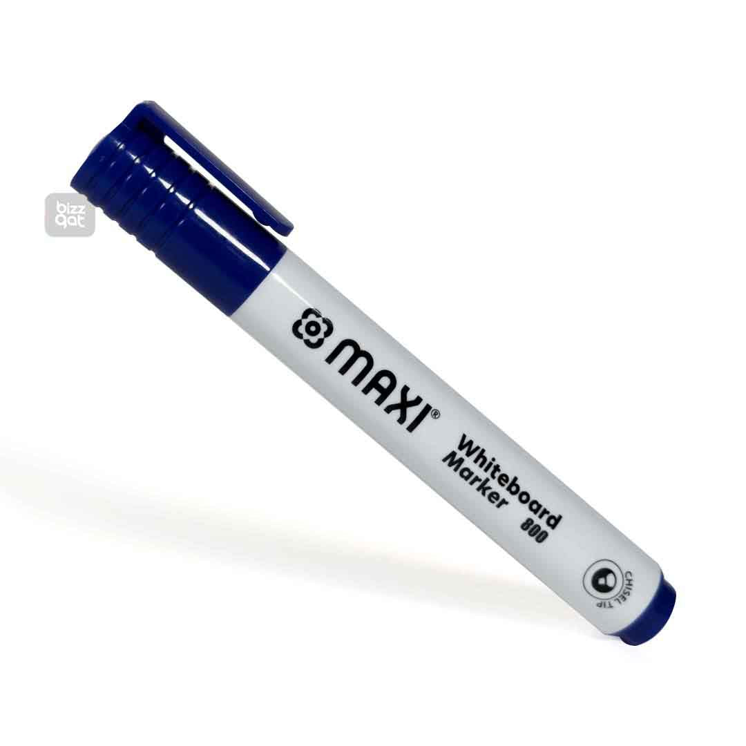 Maxi White Board Marker Blue Chisel MX-800B10: Product name: Maxi White Board Marker Blue Chisel MX-800B10 Chisel tip for creating both thin and thick lines Ink color: Blue