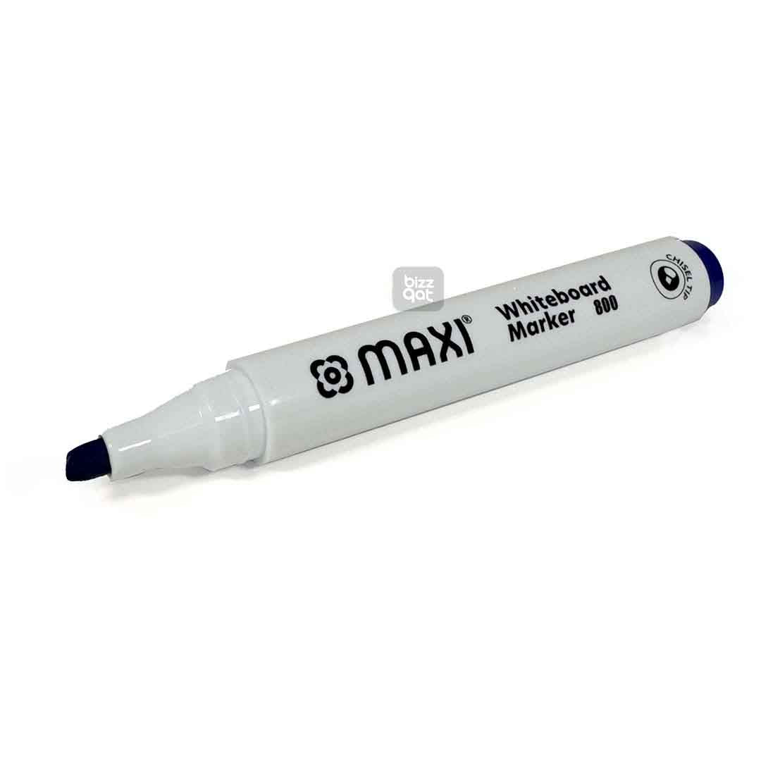Maxi White Board Marker Blue Chisel MX-800B10: Product name: Maxi White Board Marker Blue Chisel MX-800B10 Chisel tip for creating both thin and thick lines Ink color: Blue