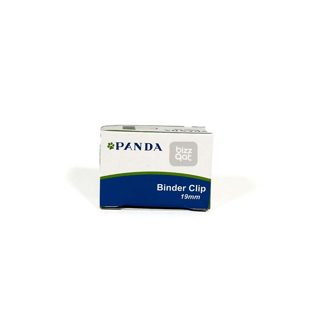 "PANDA BINDER CLIPS 19MM 3/4"" PD-BC19" • Material: metal (typically steel or nickel-plated steel) • Size: 19mm width (or approximately 3/4 inch) • Capacity: can hold up to a certain number of sheets of paper (this can vary depending on the specific clip) • Color: black • Quantity: sold in package of 12pcs