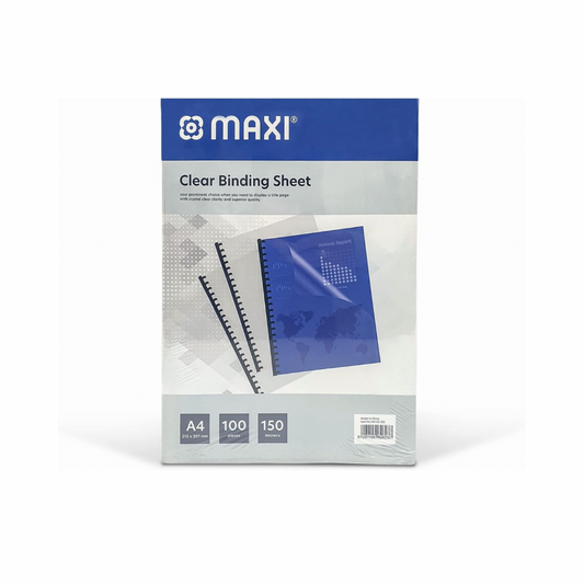 Maxi A4 Binding Sheet Clear 180mic 100S MXCC180