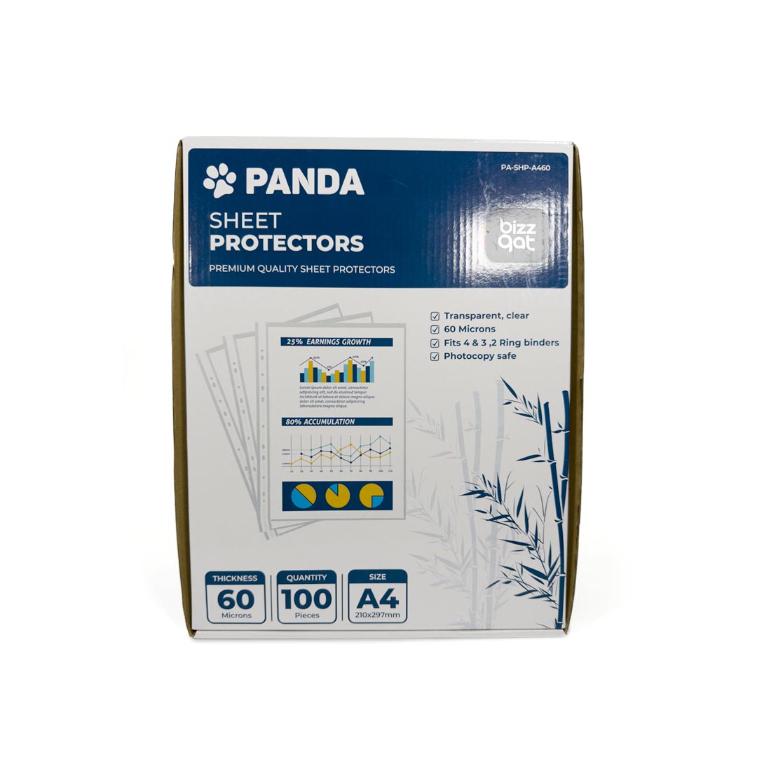 PANDA SHEET PROTECTORS A4 60 MIC F100-6