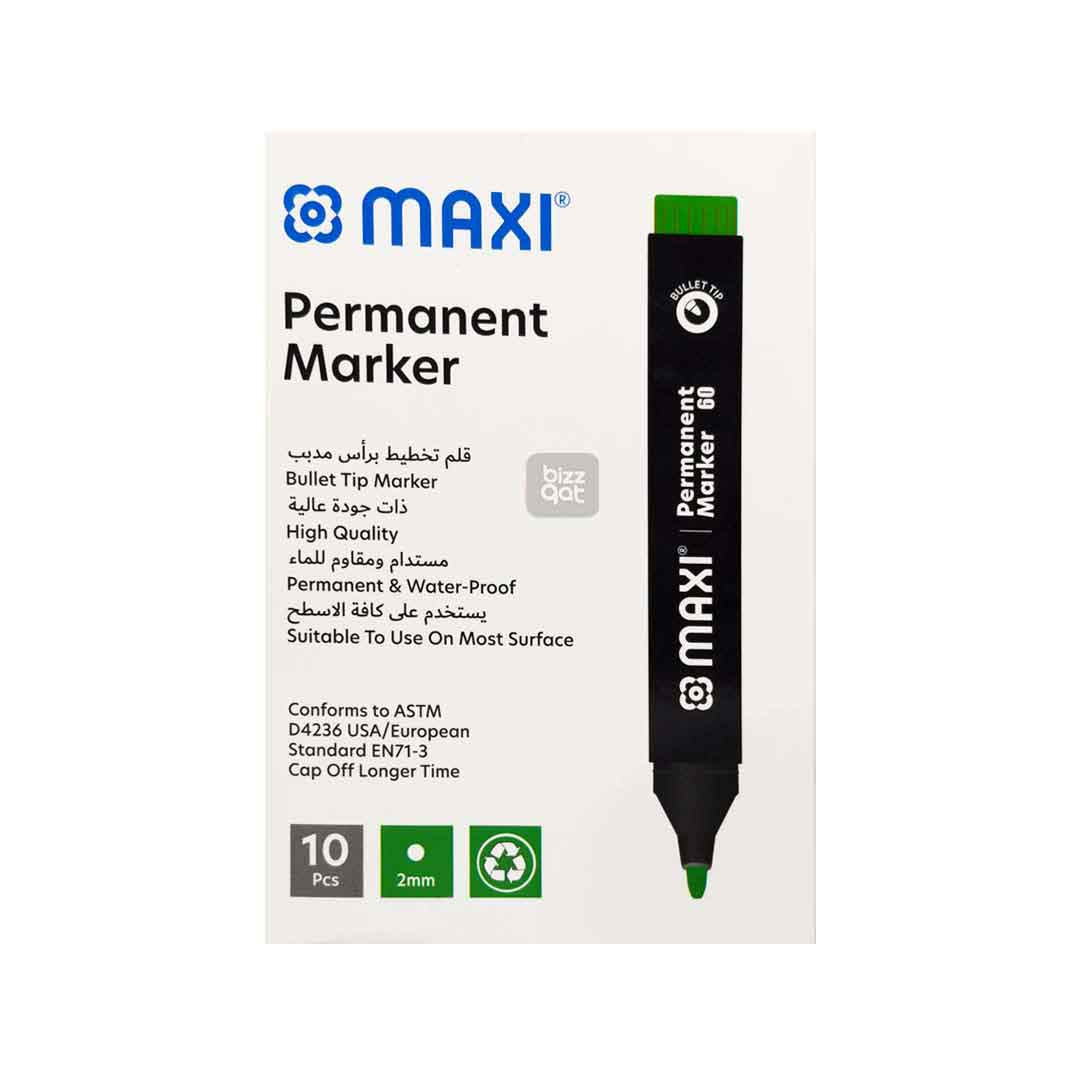 Maxi Permanent Marker Green Bullet MX-60G10