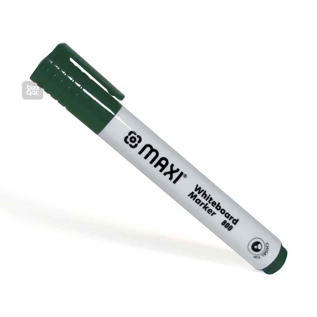 Maxi White Board Marker Green Chisel MX-800G10:  Product name: Maxi White Board Marker Green Chisel MX-800G10 Chisel tip for creating both thin and thick lines Ink color: Green