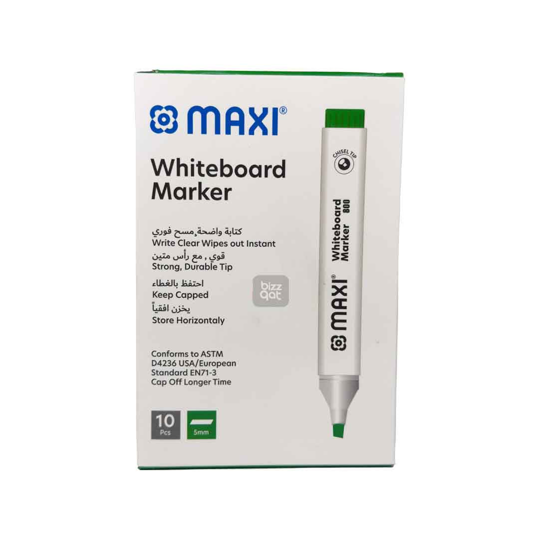 Maxi White Board Marker Green Chisel MX-800G10