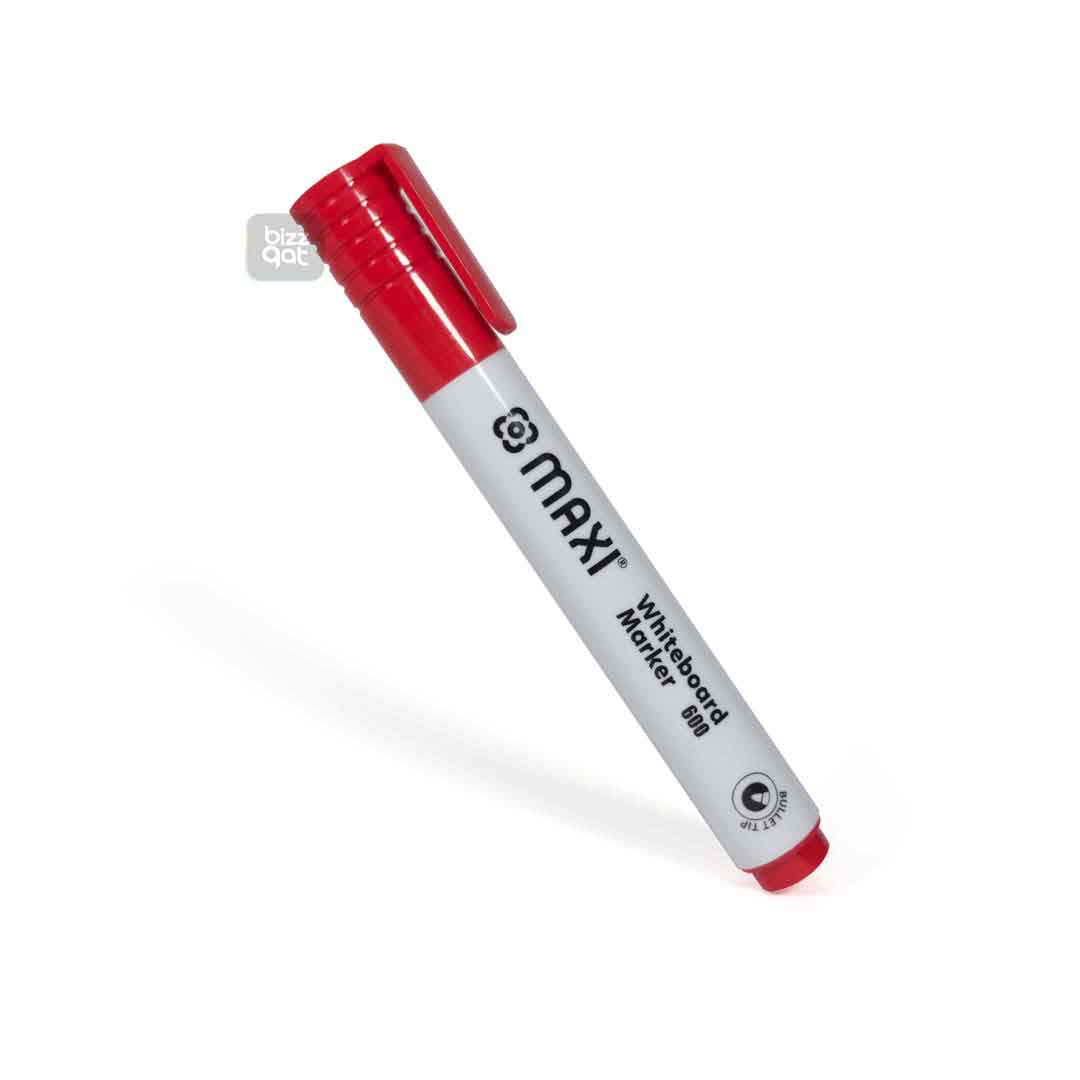 MAXI Whiteboard Marker Red MX-600R10:  Product name: MAXI Whiteboard Marker Red MX-600R10 Bullet tip for creating thin lines Ink color: Red