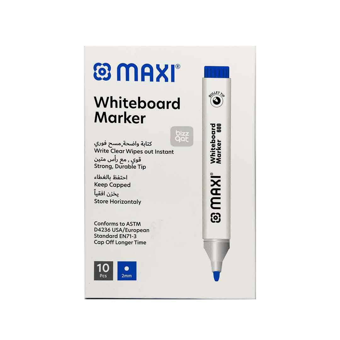 Maxi White Board Marker Blue MX-600B10:  Product name: Maxi White Board Marker Blue MX-600B10 Fine bullet tip for creating precise lines Ink color: Blue