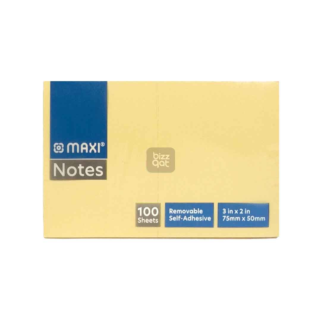 Product Type: Sticky notes Color: Yellow Size: 75mm x 50mm Quantity: 100 sheets per pad Adhesive Type: Standard adhesive Additional Features: Easy to peel and stick, repositionable, recyclable