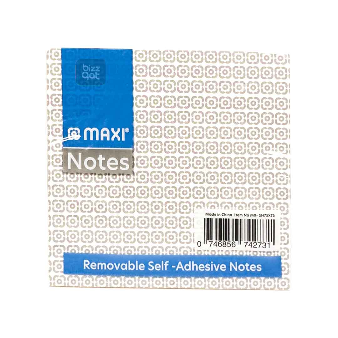 Product Type: Sticky notes Color: Yellow Size: 75mm x 75mm Quantity: 100 sheets per pad Adhesive Type: Standard adhesive Additional Features: Easy to peel and stick, repositionable, recyclable