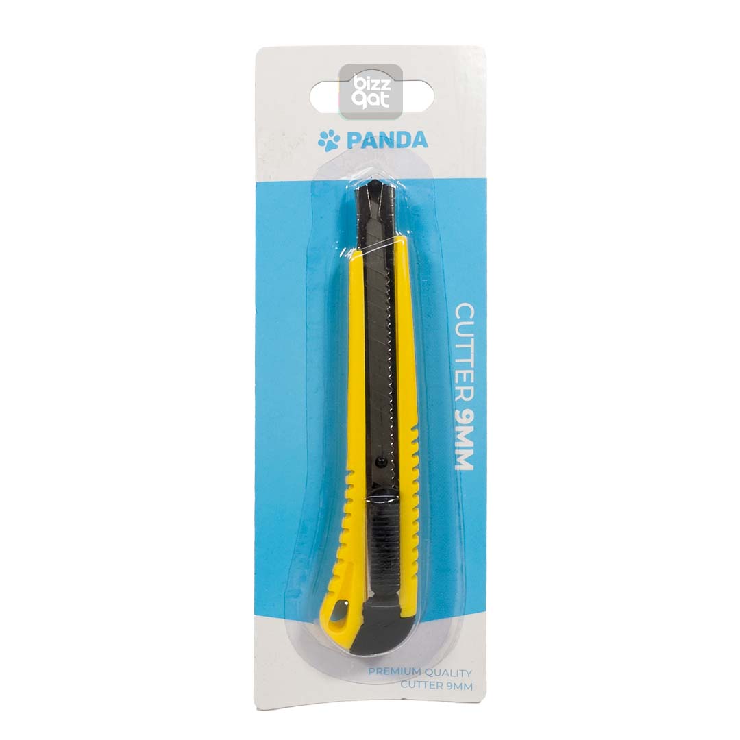 PANDA CUTTER SMALL 9MM PA-C91:  Model: PA-C91 Blade size: 9mm Blade material: Carbon steel Body material: Plastic Blade locking mechanism