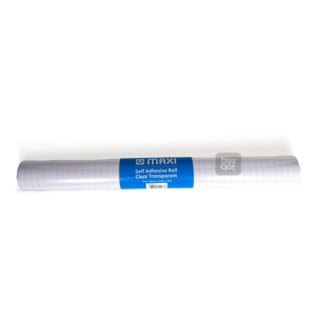 Maxi Transparent Roll 10MX45cm MX-CL10:  Product type: Transparent roll Size: 10 m x 45 cm Material: Clear PVC plastic Features: Transparent, flexible, easy to cut and shape, water-resistant, durable, lightweight