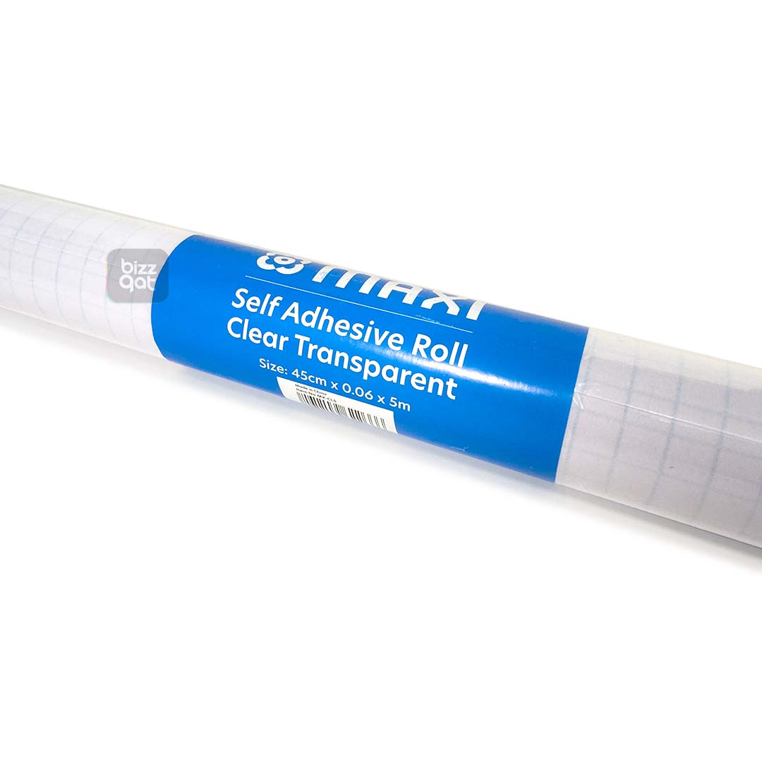 Maxi Transparent Roll 5MX45cm MX-CL5M:  Length: 5 meters Width: 45 centimeters Material: Clear PVC plastic Thickness: 0.1 millimeters Transparency: High clarity and transparency