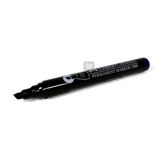 Faber C Permanent Marker Blue Chisel FCL1586B