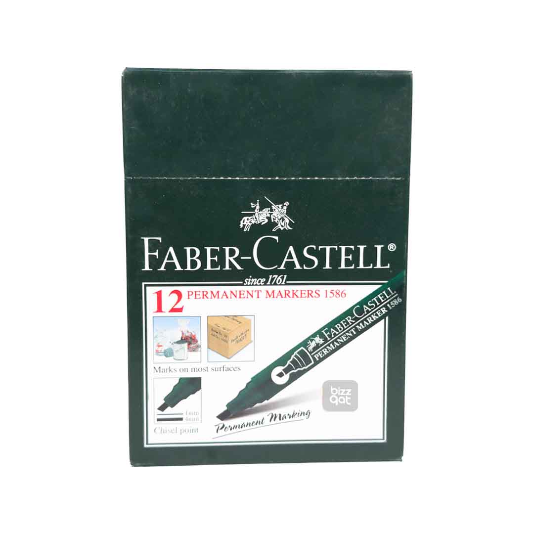 Faber C Permanent Marker Black Chisel FCL1586BL