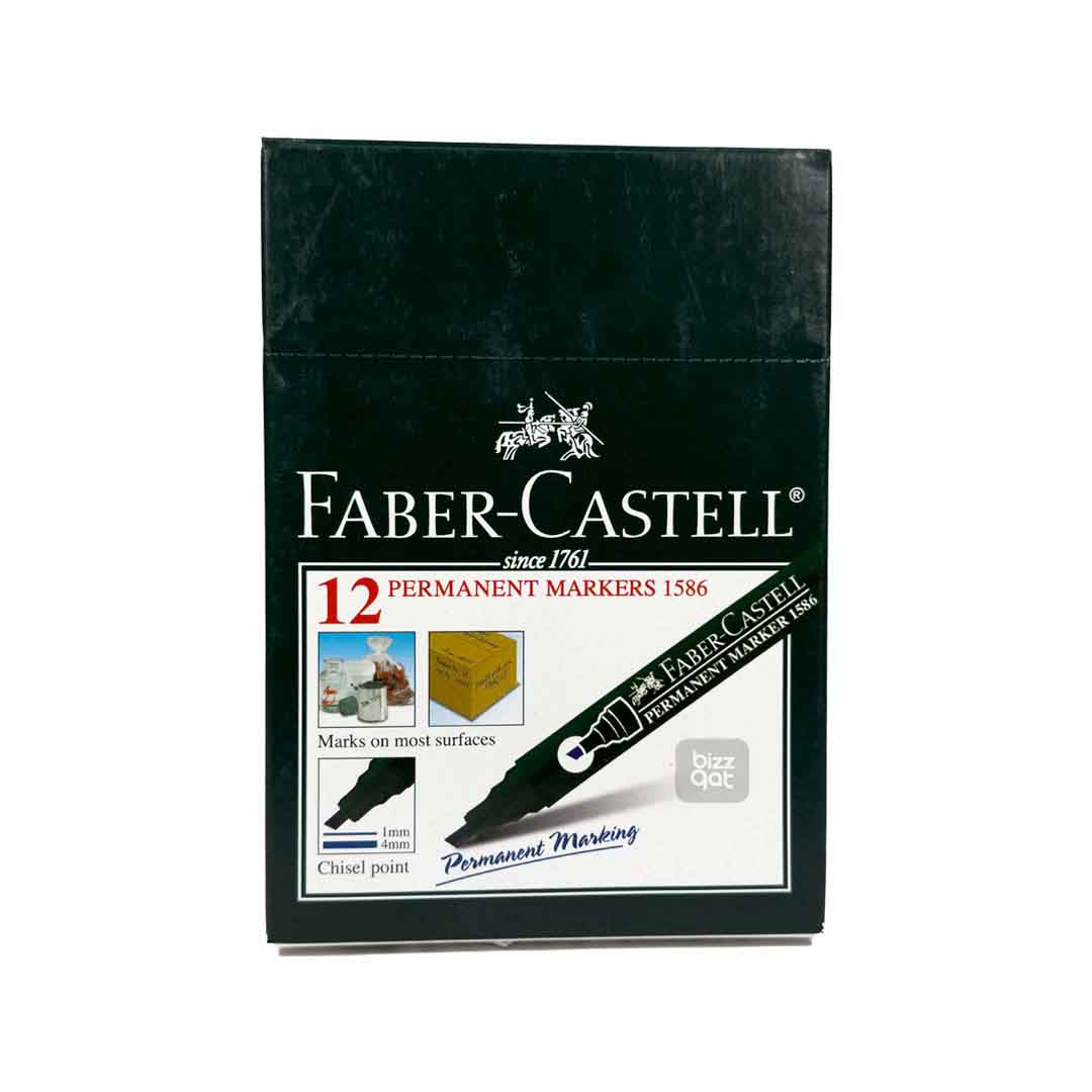 Faber C Permanent Marker Blue Chisel FCL1586B