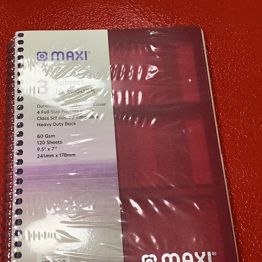 MAXI 120SH PP SUB3 NOTEBOOK 9.5X7 48P/CE