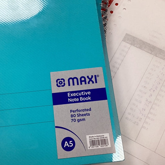 MAXI WIRE-O-COLORED PP NOTEBOOK A5 80