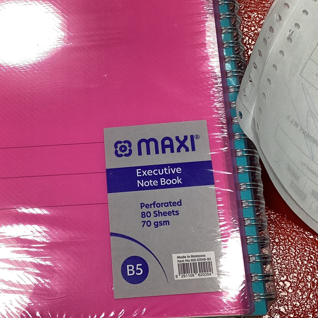 MAXI WIRE-O-COLORED PP NOTEBOOK B5 80