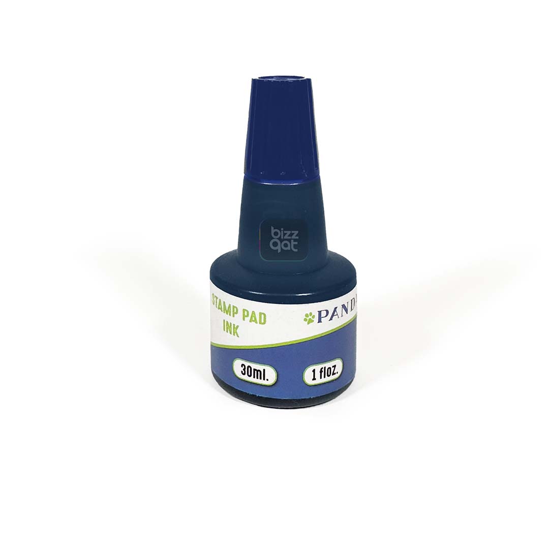 Specifications for the Panda Stamp Ink Blue 30ml:  Color: Blue Volume: 30ml Ink Type: Water-based