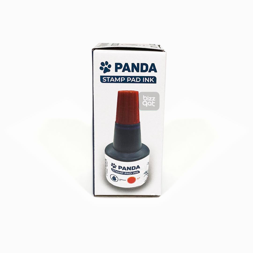 Specifications for the Panda Stamp Ink Red 30ml:  Color: Red Volume: 30ml Ink Type: Water-based