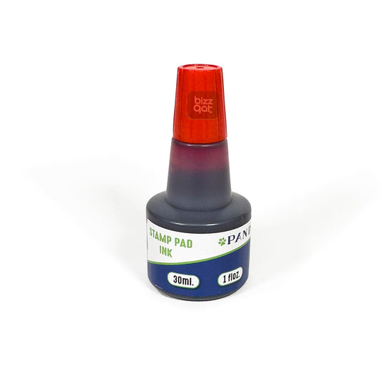 Specifications for the Panda Stamp Ink Red 30ml:  Color: Red Volume: 30ml Ink Type: Water-based